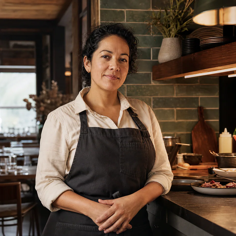 Chef presenting a seasonal course